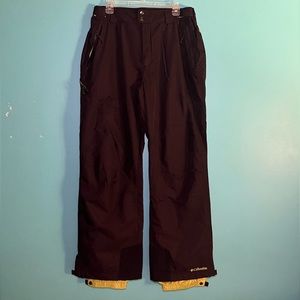 Columbia Pants Mens L Brown Omni Tech Waterproof Bugaboo Ski Snow Rain